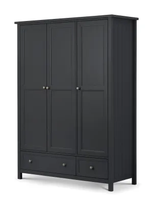 Maine 3 Door Combination Wardrobe - Anthracite