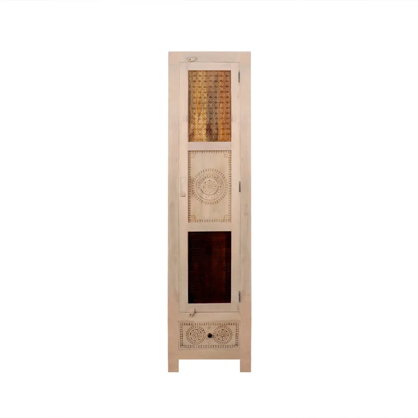 Manella Handcarved Single Door Wardrobe