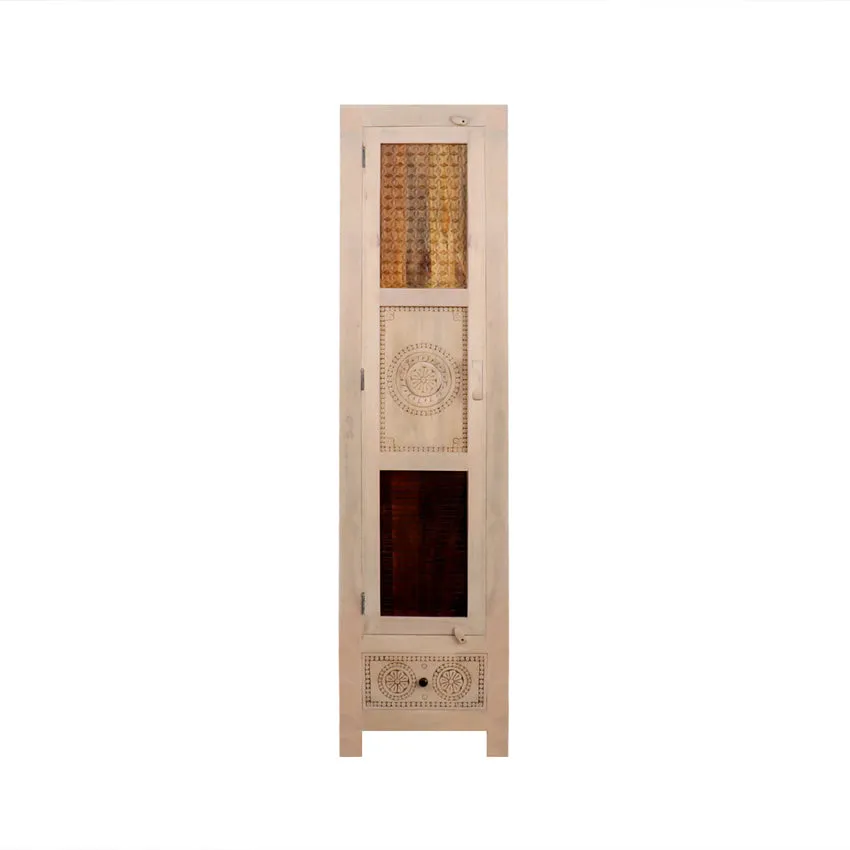 Manella Handcarved Single Door Wardrobe