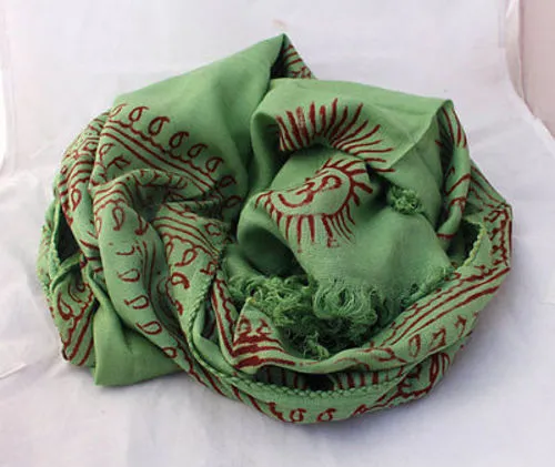 Medium Om Prayer Scarves with Fringes