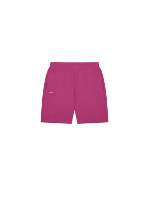 Mens 365 Midweight Mid Length shorts—berry-purple