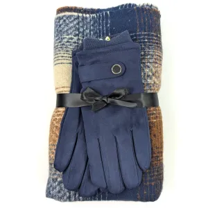 Mens Scarf & Glove Gift Set - Blue