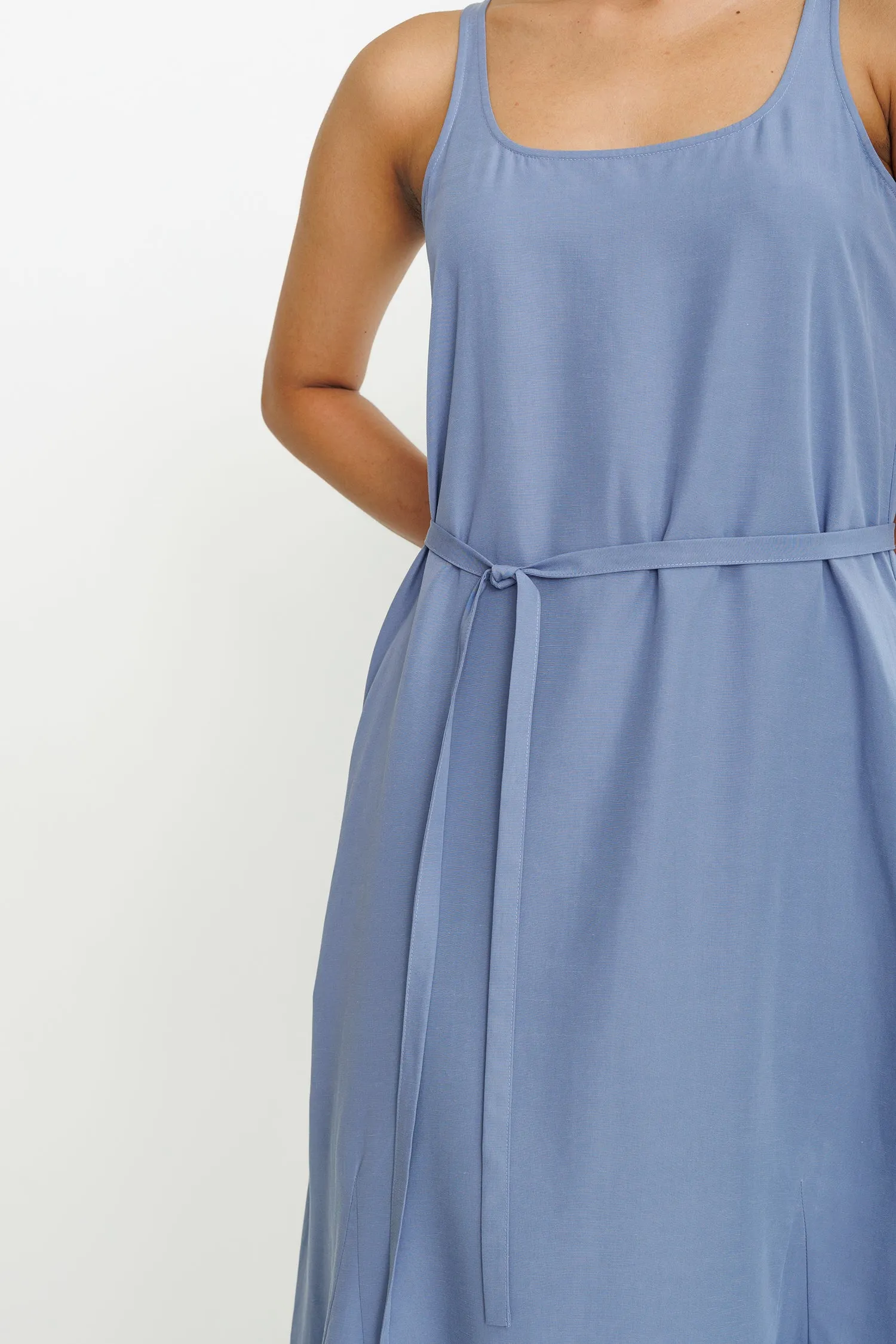 Multi-way Tencel Midi Dress - Blue Moon