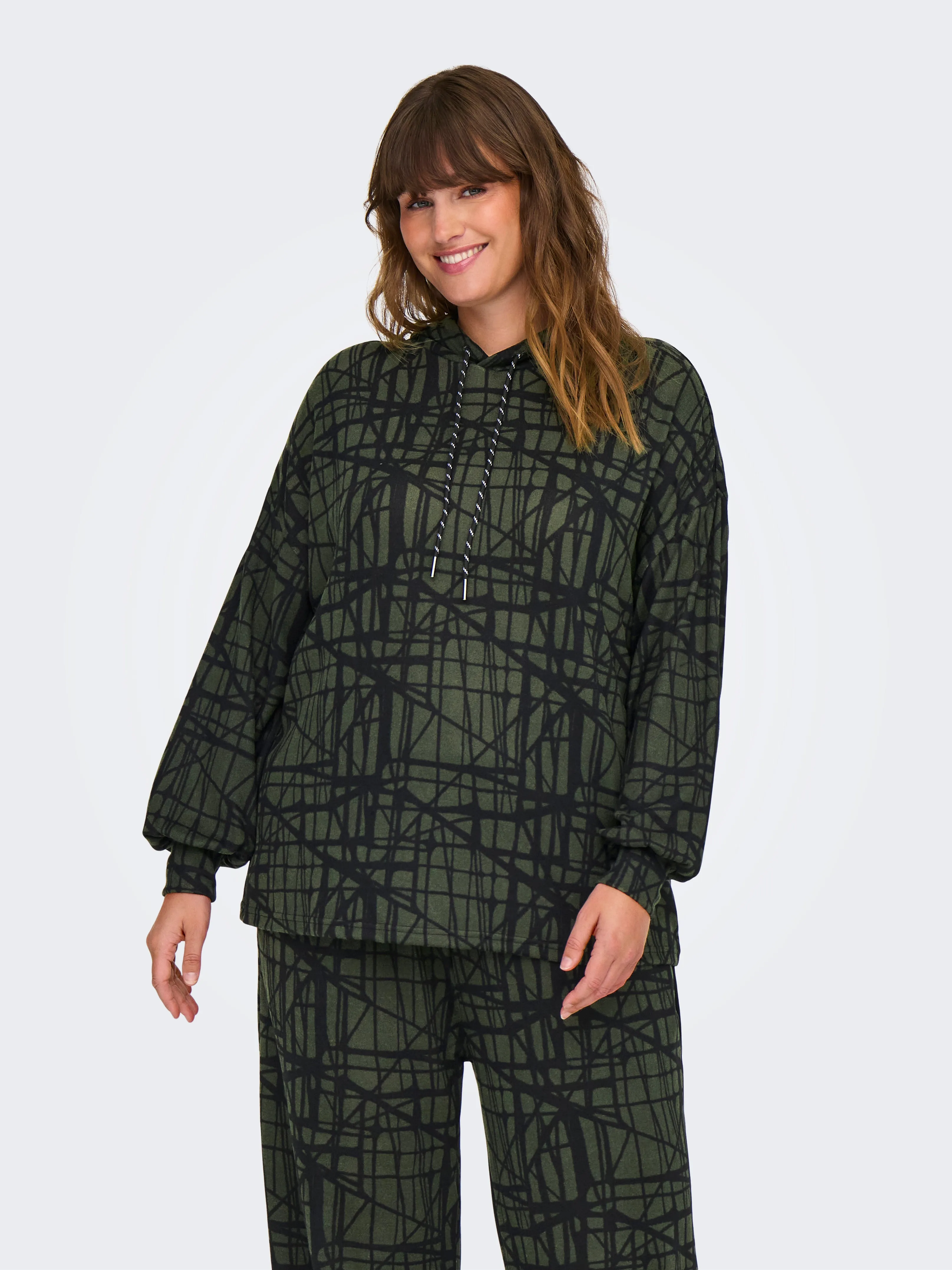 Only Carmakoma Caralba Amy Hoodie Groen