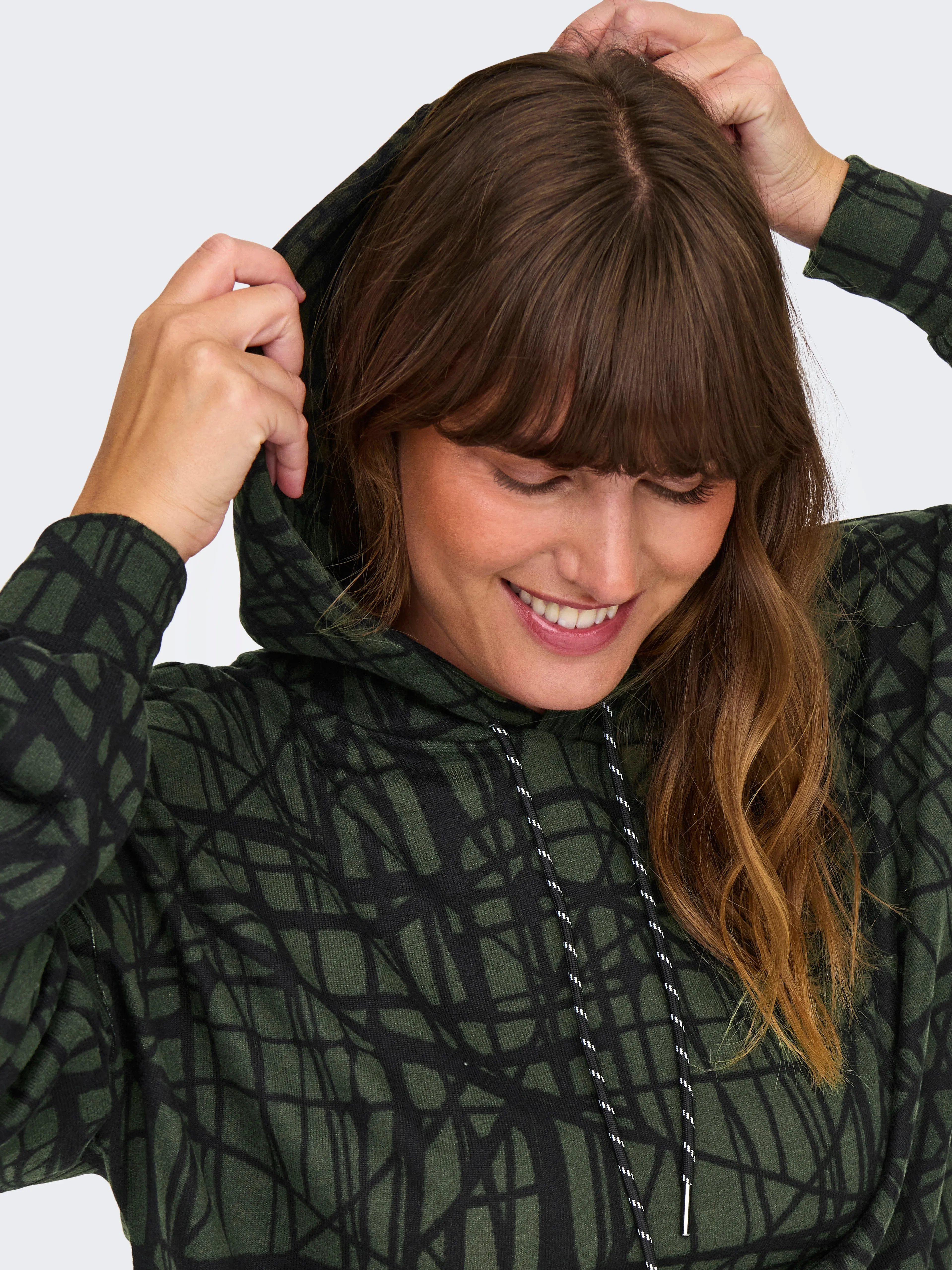 Only Carmakoma Caralba Amy Hoodie Groen