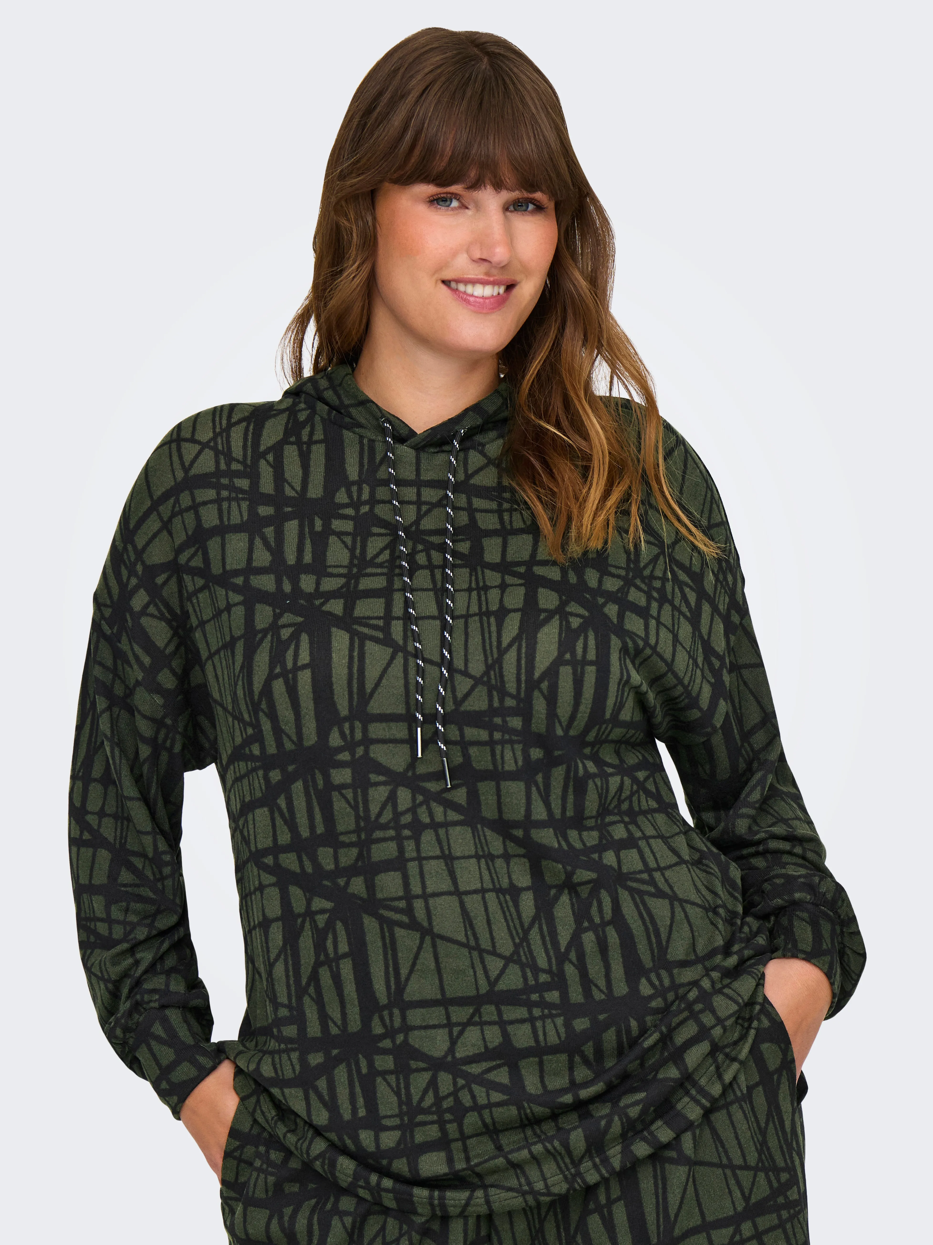 Only Carmakoma Caralba Amy Hoodie Groen