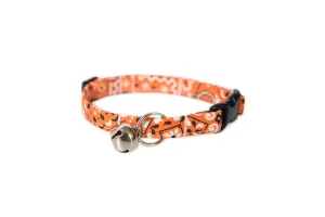 Orange Paisley Bandana Print Cat Collar