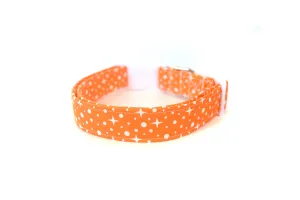 Orange Stars & Dots Dog Collar