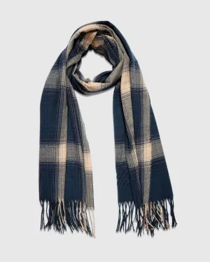 Oxford Scarf in Plaid Navy