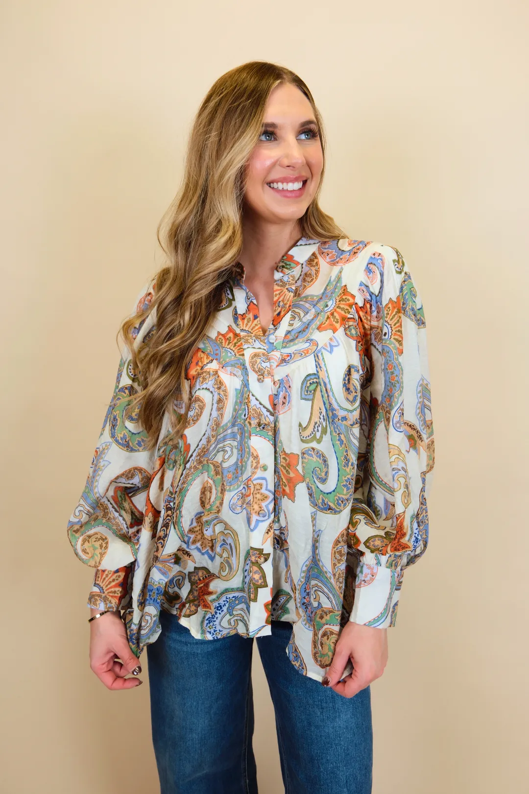 Paisley Print Blouse