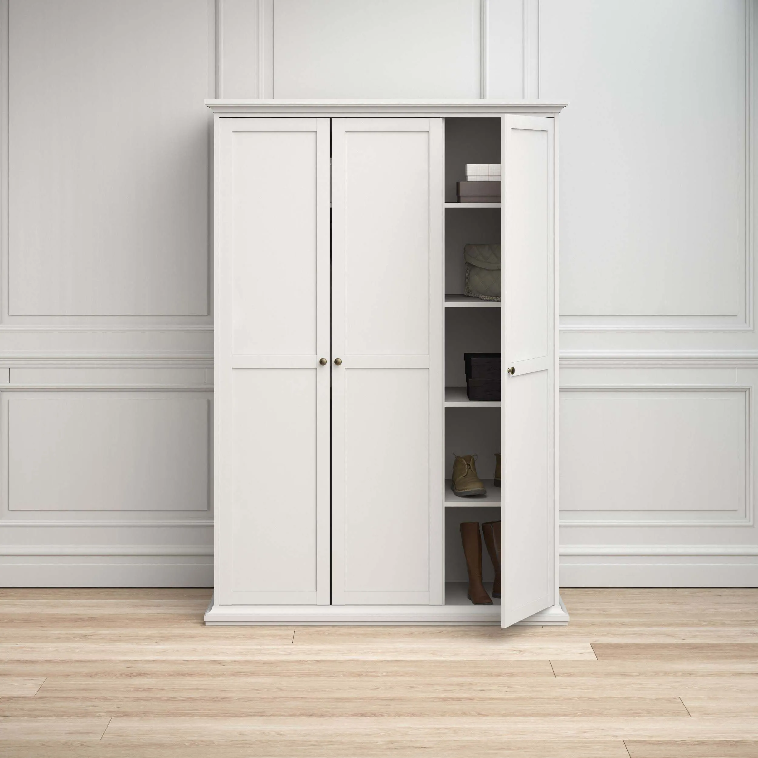 Paris Wardrobe with 3 Doors - White