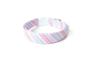 Pastel Purple Stripes Dog Collar