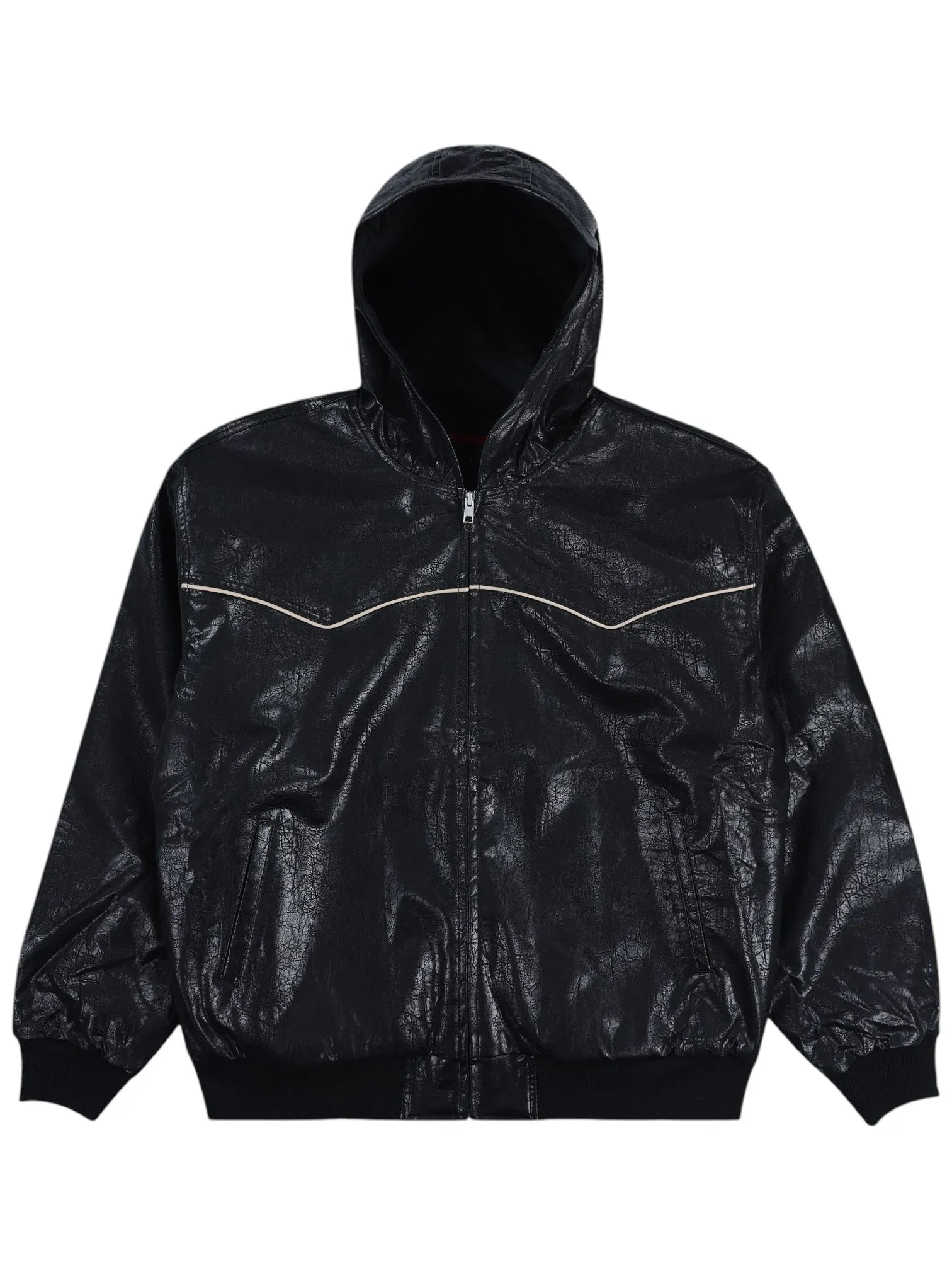 Pleasures Revenge Hooded Work Jacket in Black