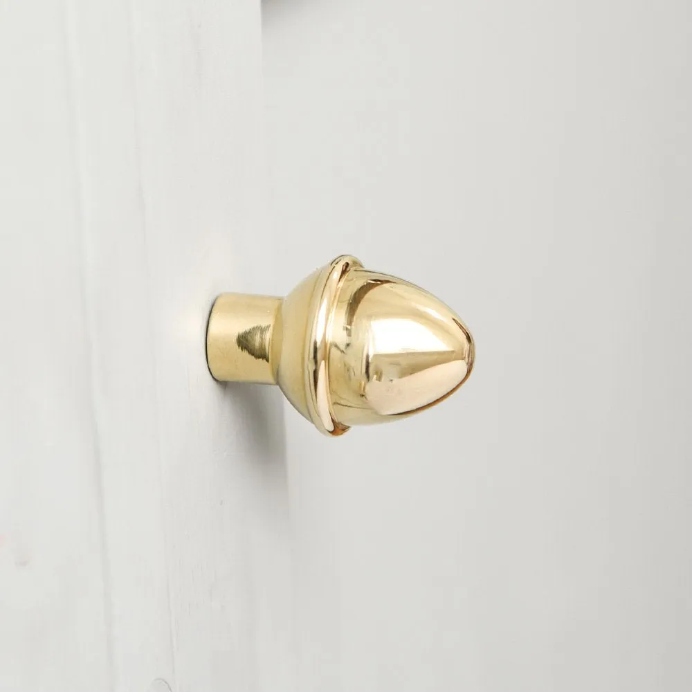 Polished Brass Acorn Cabinet Knob