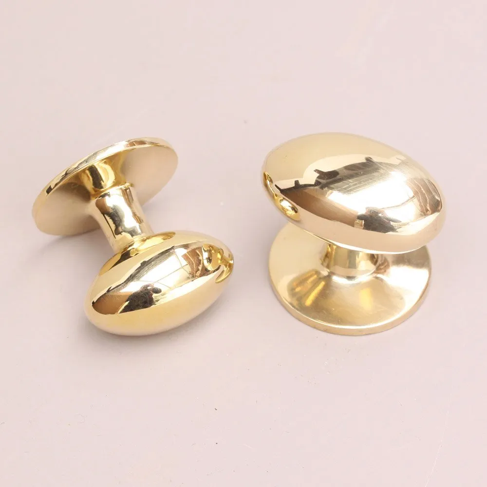 Polished Brass Oval Cabinet Knob