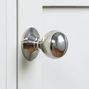 Polished Nickel Round Ball Cabinet Knob (Antique Style)