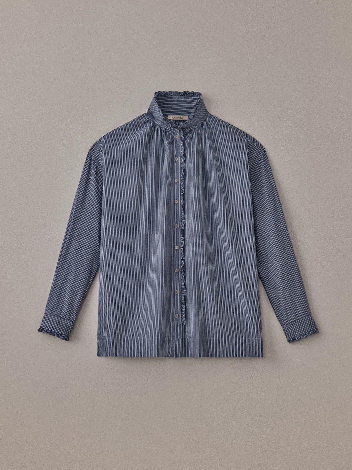 Poppy Blouse - Blue Ticking