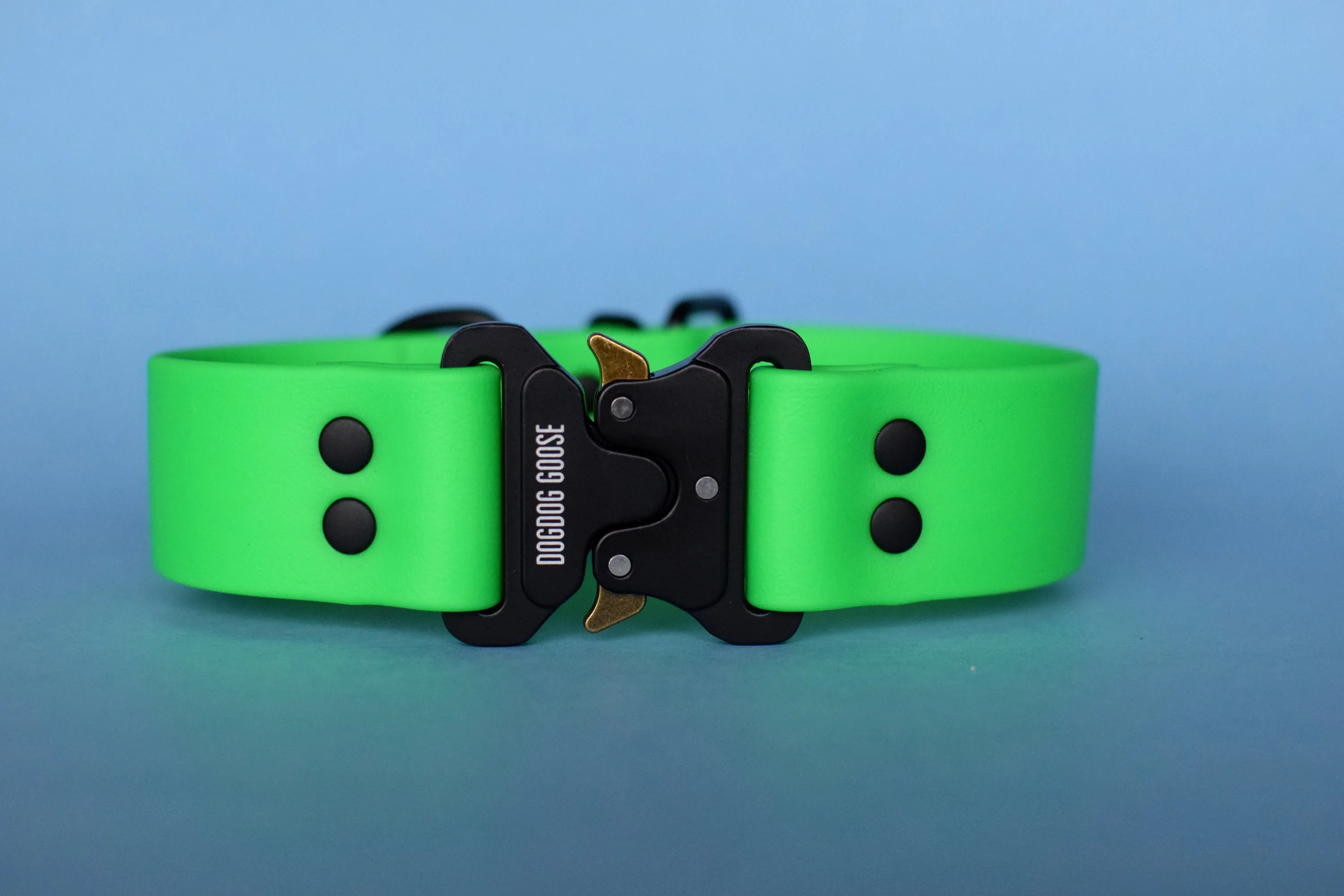 PREMADE COLLECTION - Neon Green & Black Biothane Dog Collar