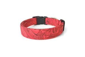 Red Marble Dog Collar