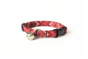 Red Southwest Tribal Cat Collar