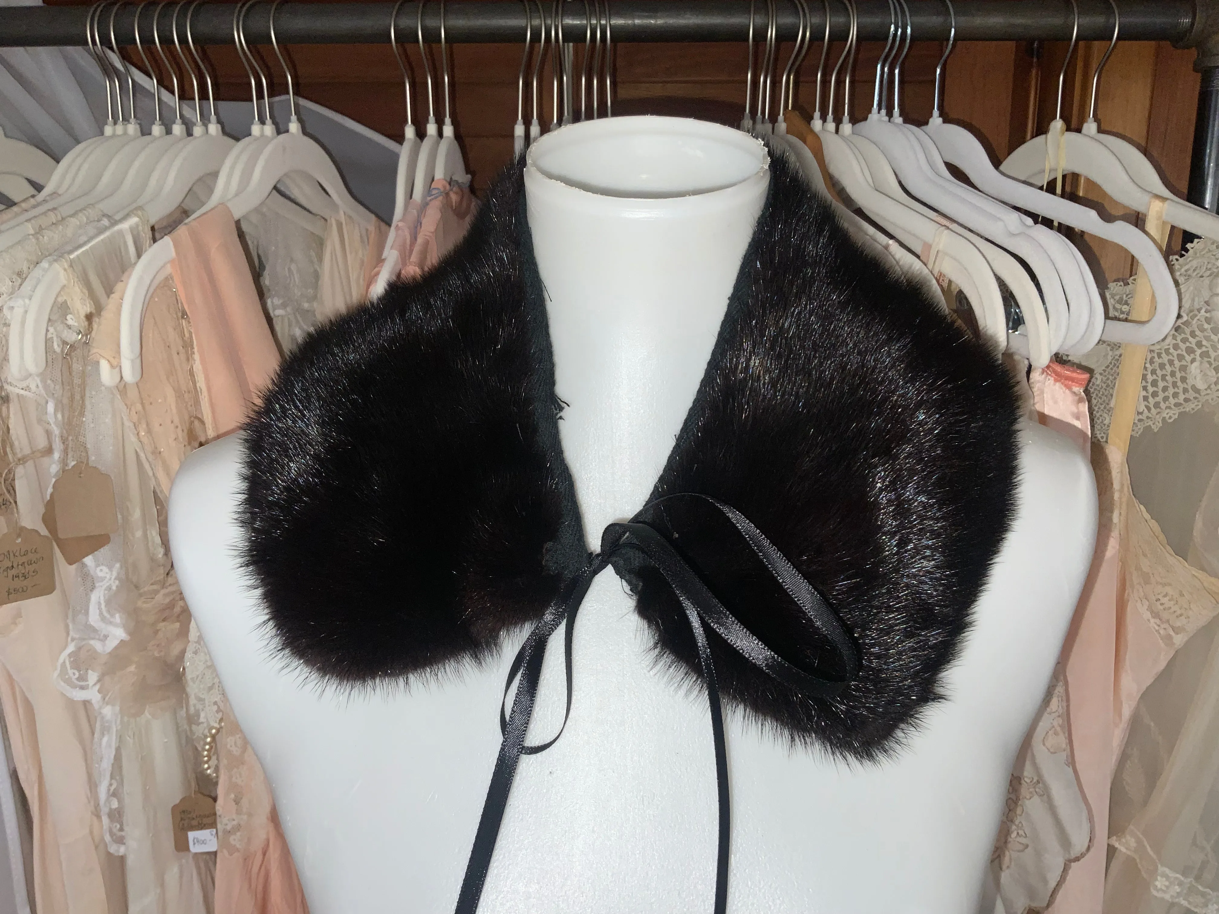 Reversible Mink/Astrakhan Collar - 40s