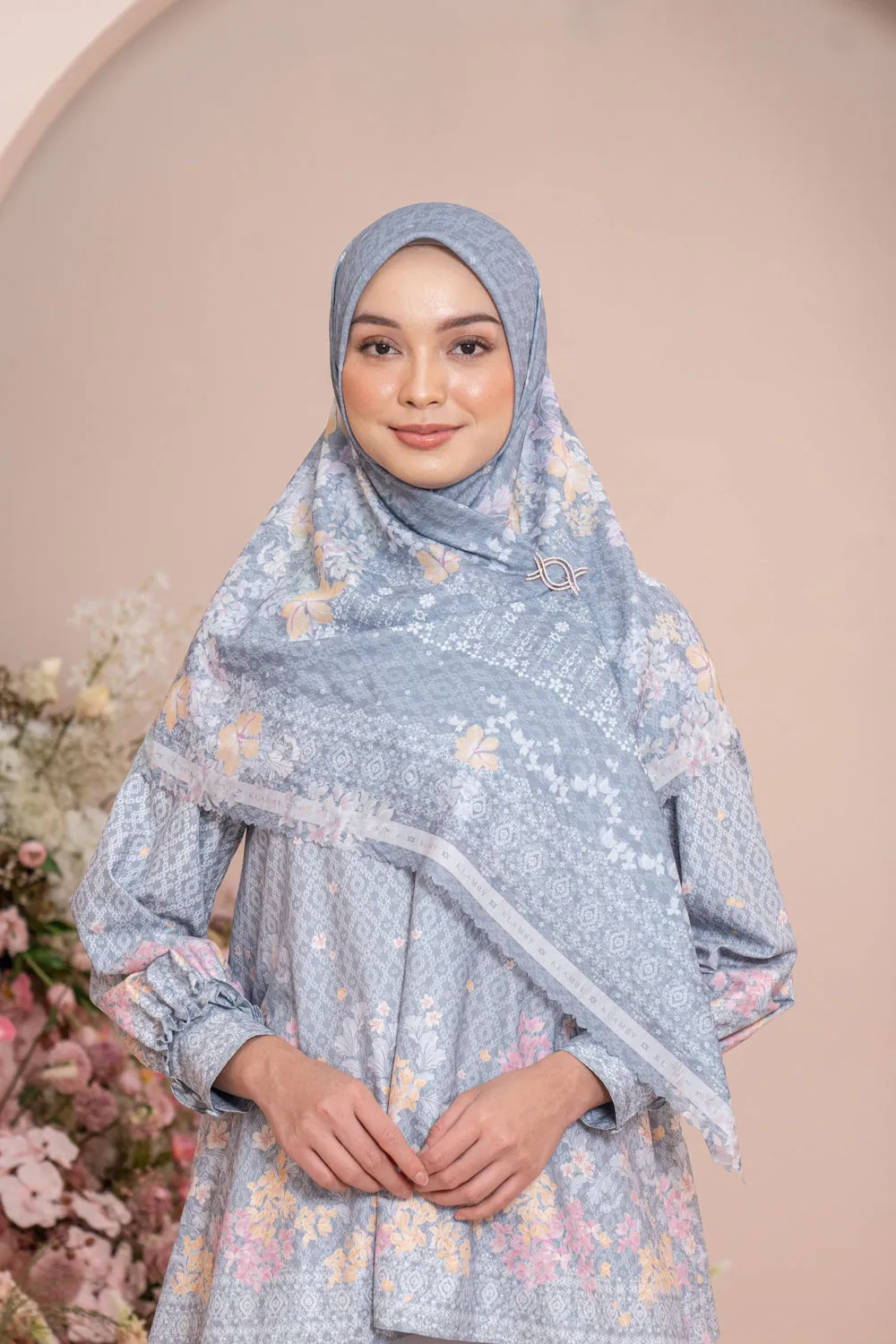 Rissa Scarf Syar'i Silver Hush