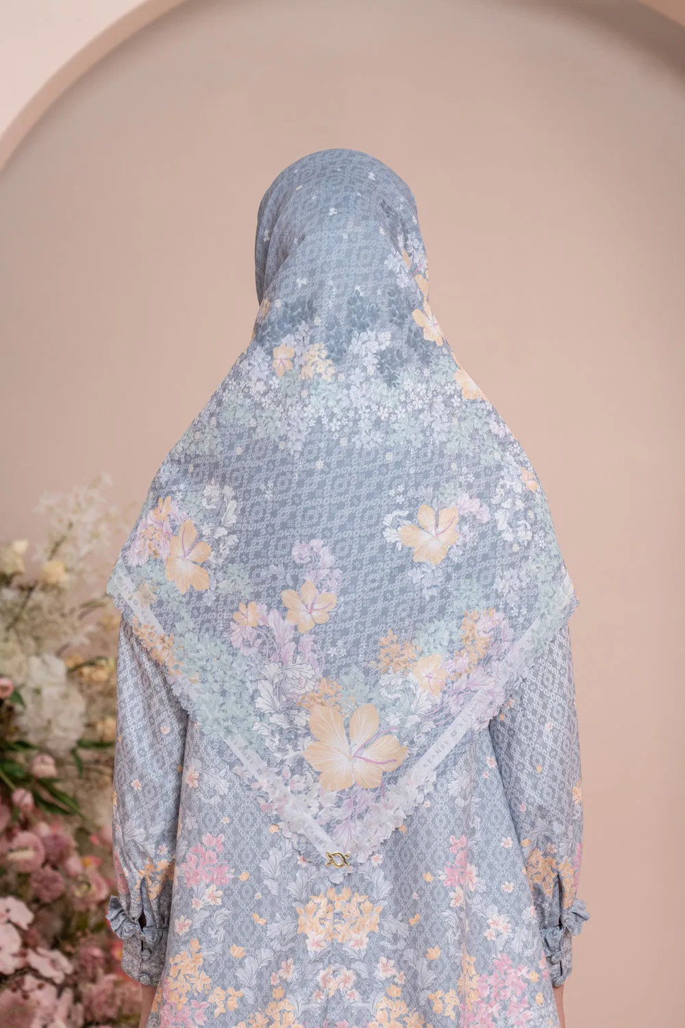 Rissa Scarf Syar'i Silver Hush