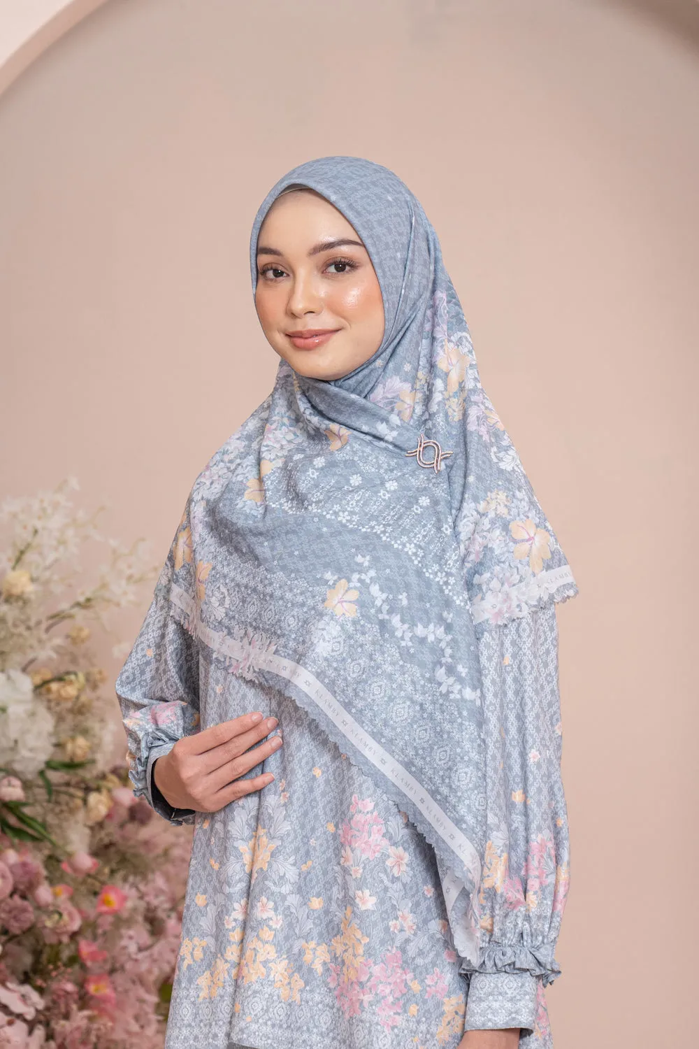 Rissa Scarf Syar'i Silver Hush