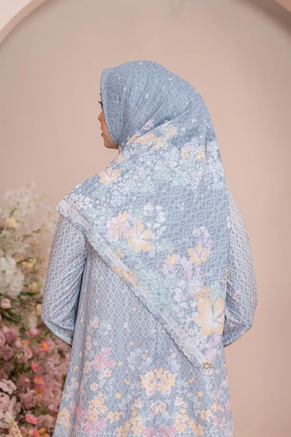 Rissa Scarf Syar'i Silver Hush