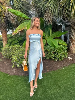 Runaway the Label ice blue Lorena maxi dress