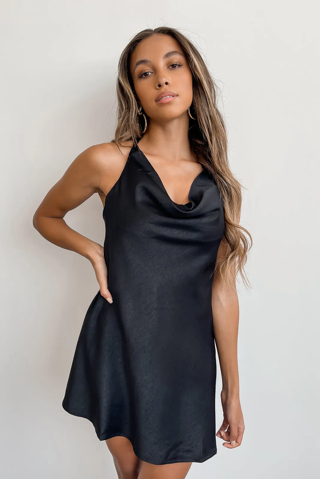 Satin Halter Dress