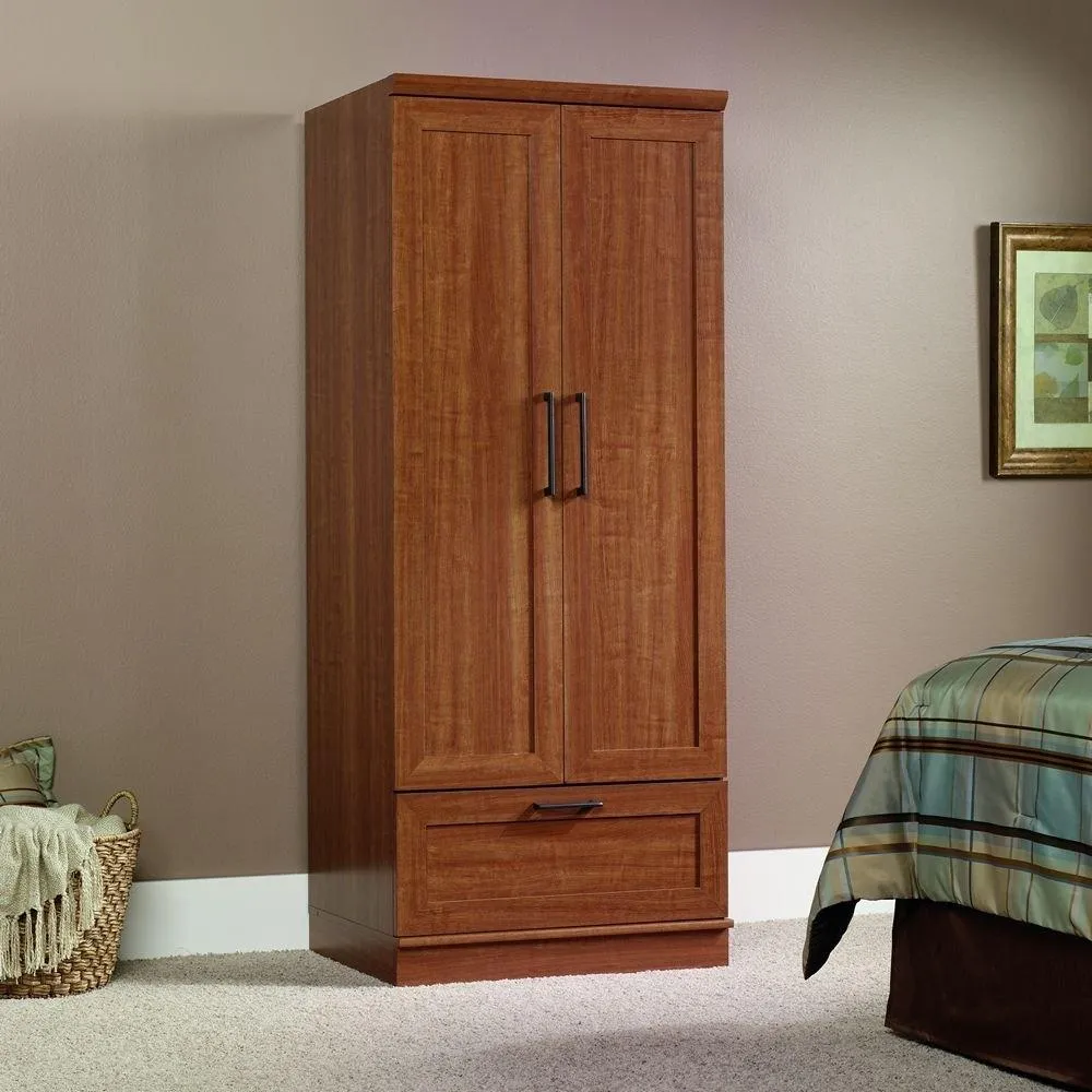 Sienna Oak Wardrobe Clothes Storage Cabinet Armoire