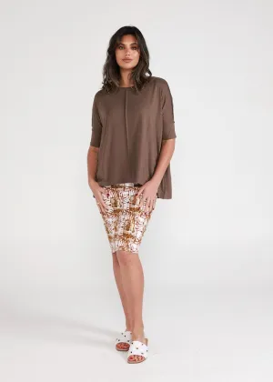 Stella Oversized Bamboo Slouch T-Shirt - Chocolate