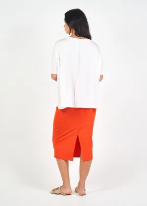 Stella Oversized Bamboo Slouch T-Shirt - White