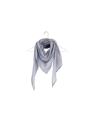 Triangle Gauze Scarf in Heather Blue