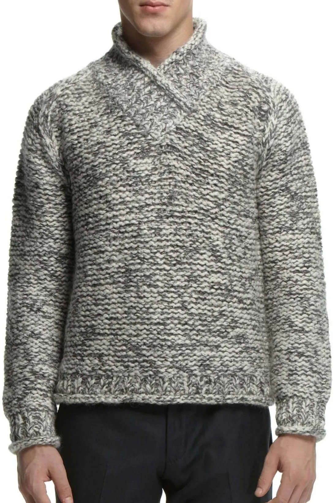 TWEED V-NECK SWEATER