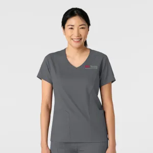 UMSL Boundless Women's 2-Pocket V-Neck Scrub Top With Logo