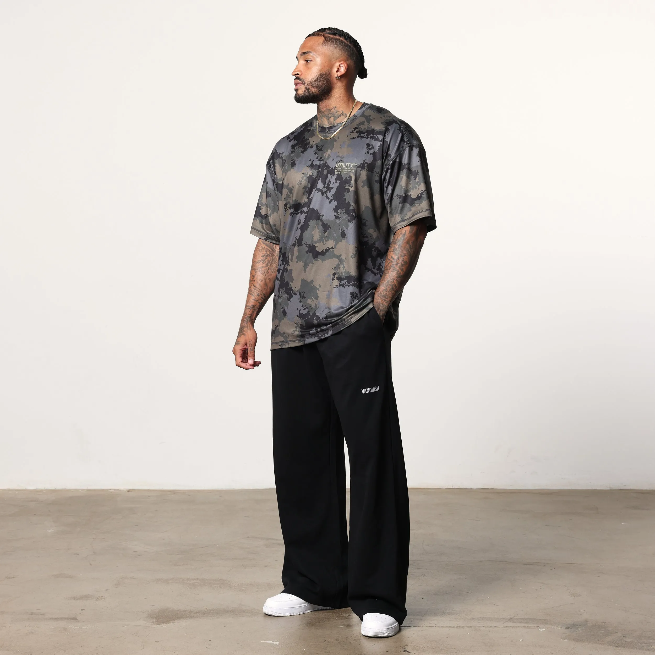 Vanquish Utility Brown Camo Oversized T Shirt