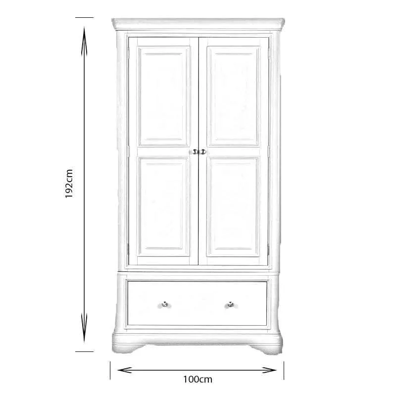 Victoria 2 Door Wardrobe - Taupe