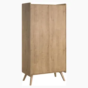 Vintage Two Door Wardrobe - Oak