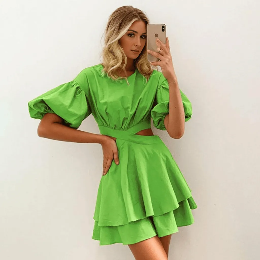 Wellington Dress: Lime Green