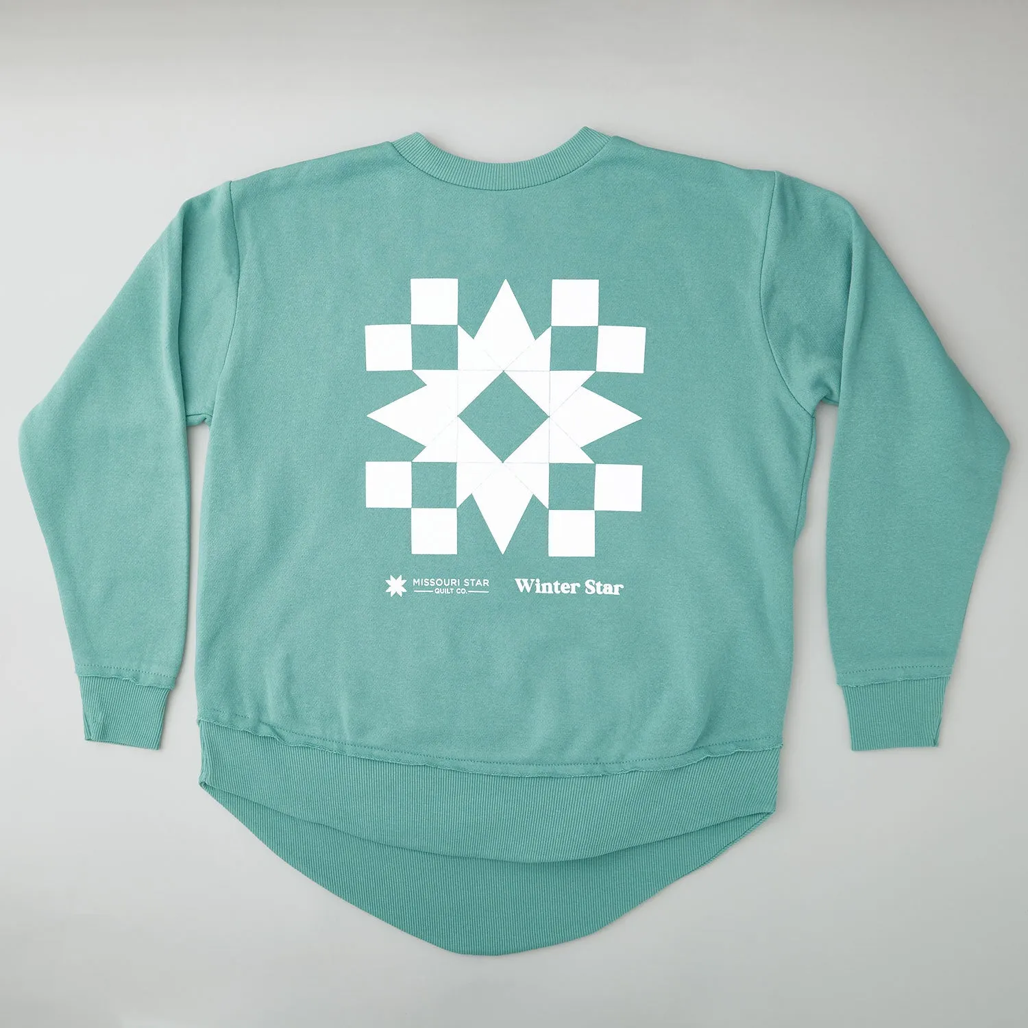 Winter Star, Winter Quilt Block Sweatshirt - M