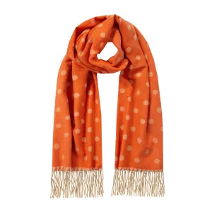 Women’s Reversible Polka Dot Scarf with Tassels