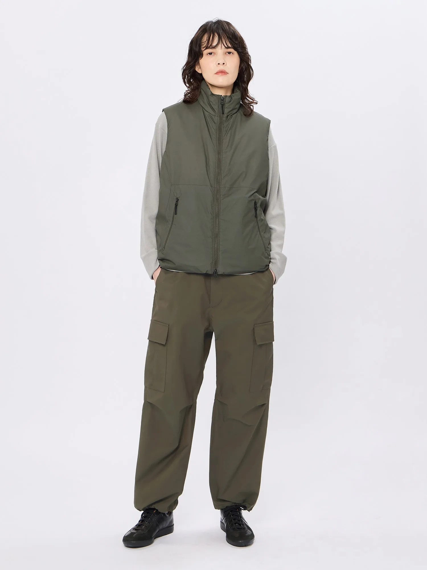 Wool Blend Twill Cargo Pants