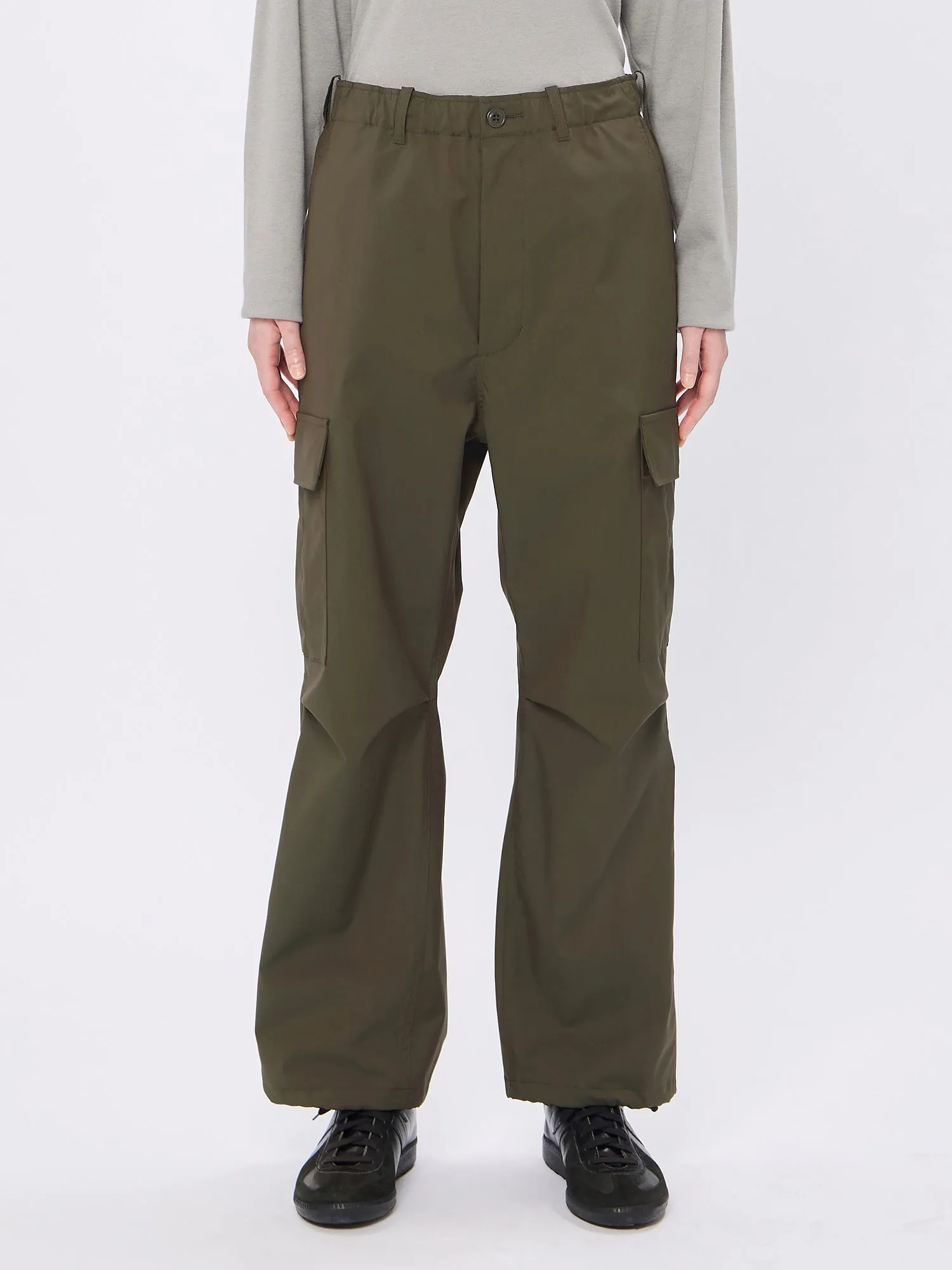 Wool Blend Twill Cargo Pants