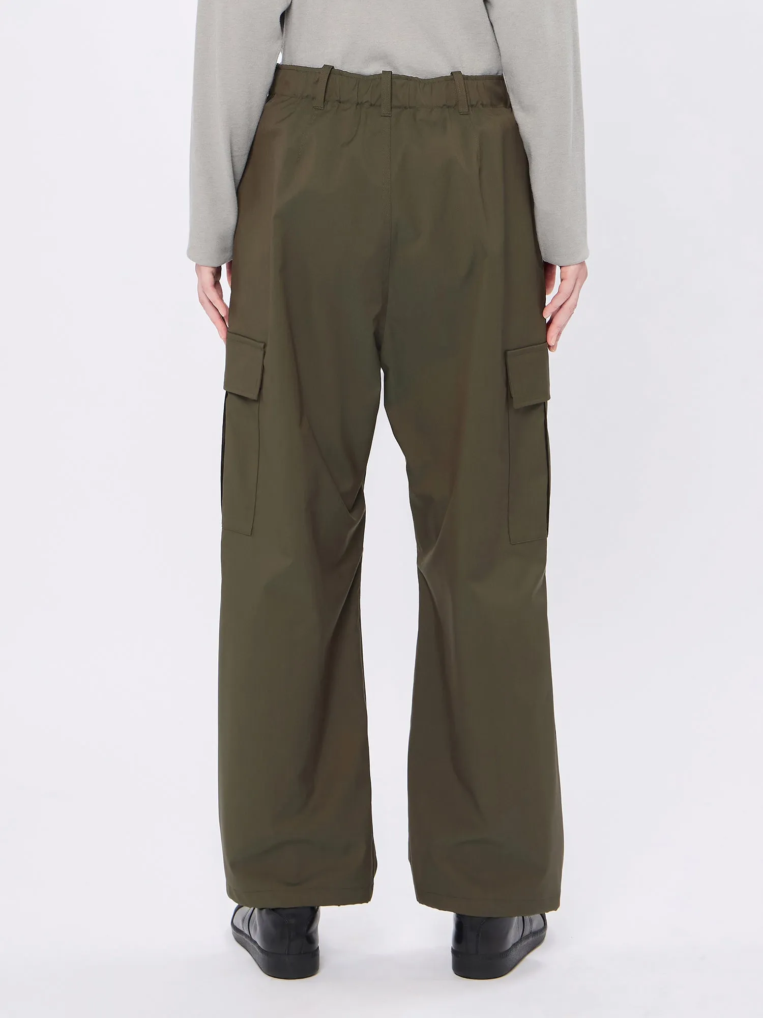 Wool Blend Twill Cargo Pants