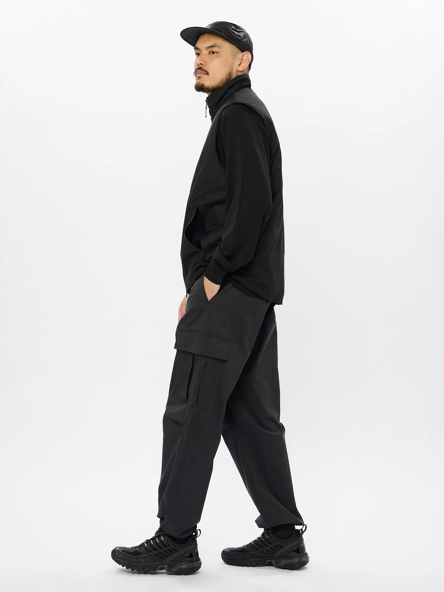 Wool Blend Twill Cargo Pants