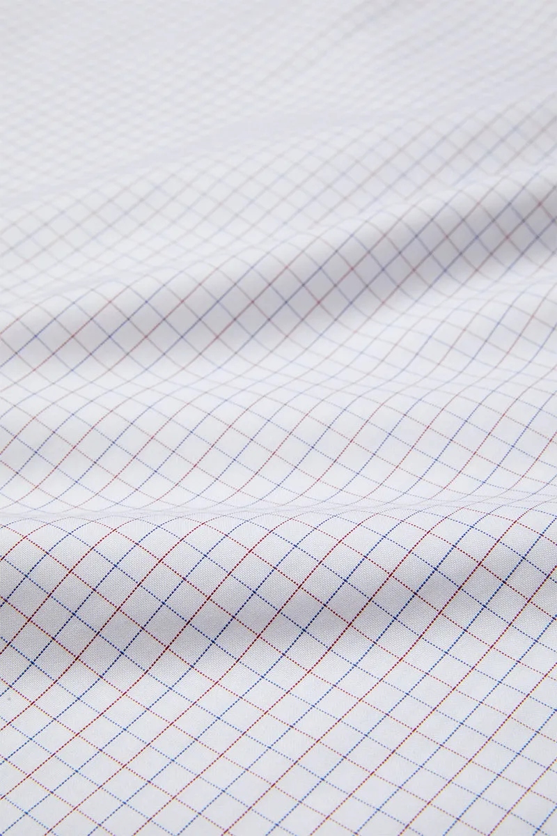 Wrinkle-Free Pinpoint Oxford Dress Shirt | Blue Check 8900DK