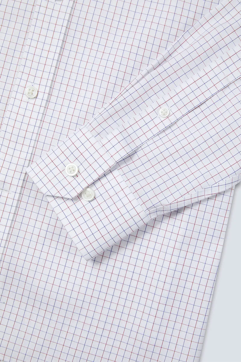 Wrinkle-Free Pinpoint Oxford Dress Shirt | Blue Check 8900DK