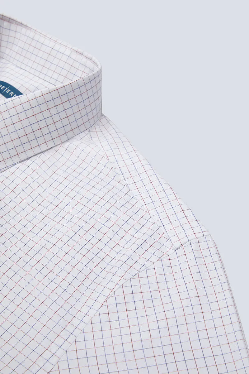 Wrinkle-Free Pinpoint Oxford Dress Shirt | Blue Check 8900DK